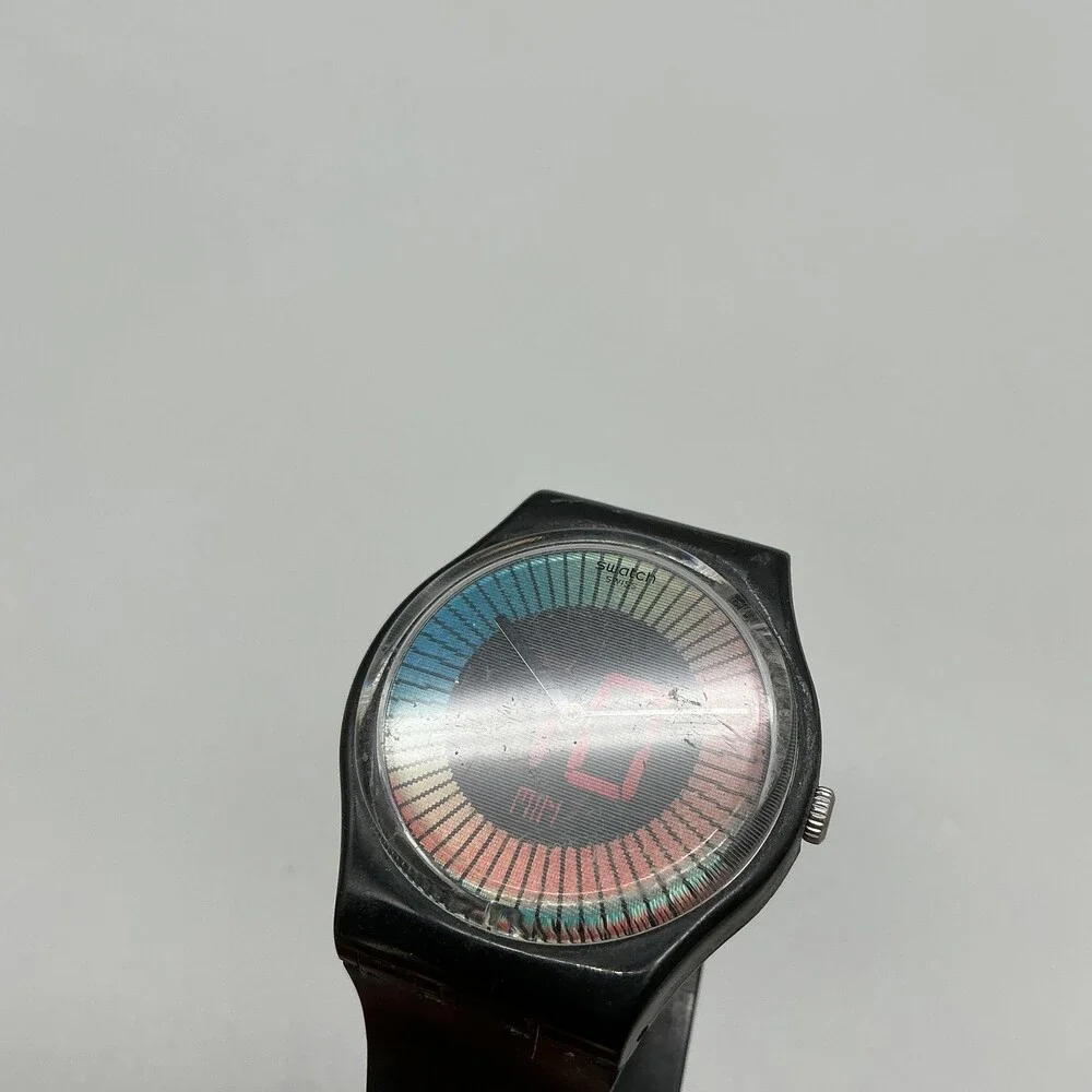 Vtg Swatch Gent Speed Around Mens Watch 34mm Colorful GB277 New Battery